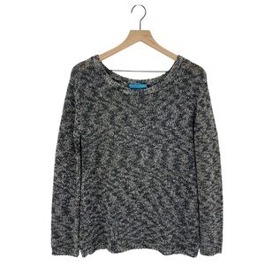 Alice + Olivia Marled Gold Shimmer Knit Pullover Sweater Small